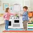 Kids Kitchen Wooden Cooking Pretend Playset Cookware Toddler Gift White