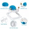 Walker Adjustable Height Removable Toy Wheels Folding Portable Blue