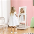 Freestanding Full Length Dressing Mirror withShelf Storage Bin White