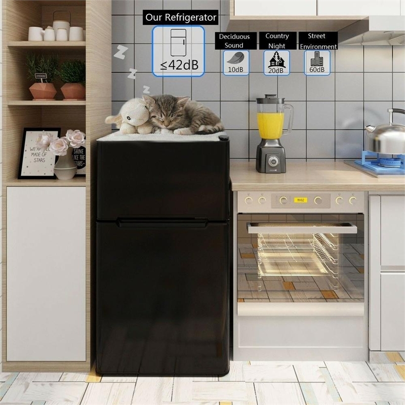 Refrigerator Small Freezer Cooler Fridge Compact 3.2 cu ft. Unit Black
