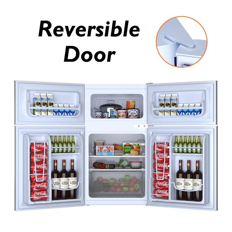 Refrigerator Small Freezer Cooler Fridge Compact 3.2 cu ft. Unit White
