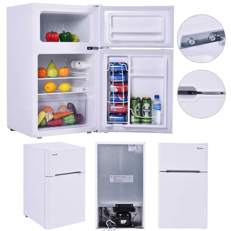 Refrigerator Small Freezer Cooler Fridge Compact 3.2 cu ft. Unit White