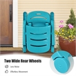Adjustable Folding Patio Chaise Deck Chair Lounger 5 Position Recliner Turquoise