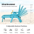 Adjustable Folding Patio Chaise Deck Chair Lounger 5 Position Recliner Turquoise
