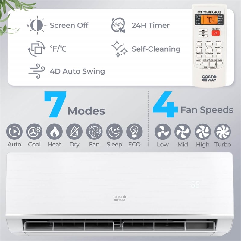 12000 BTU 230 V Mini Split Air Conditioner