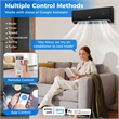 12000 BTU Wifi Enabled Mini Split Air Conditionere Black Metal