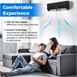 12000 BTU Wifi Enabled Mini Split Air Conditionere Black Metal