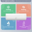 24000 BTU Mini Split Air Conditioner and Heater White Metal