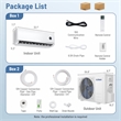 12000 BTU Mini Split Air Conditioner and Heater White Metal