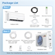 12000 BTU Mini Split Air Conditioner and Heater White Metal