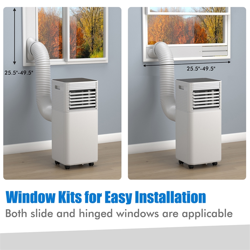 6000 BTU (10000 BTU ASHRAE) Portable Air Conditioner Air Cooler Black