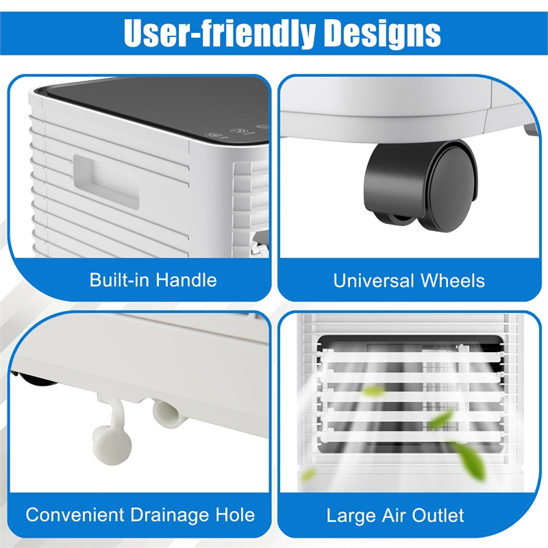 5000 BTU (8000 BTU ASHRAE) Portable Air Conditioner Air Cooler Black