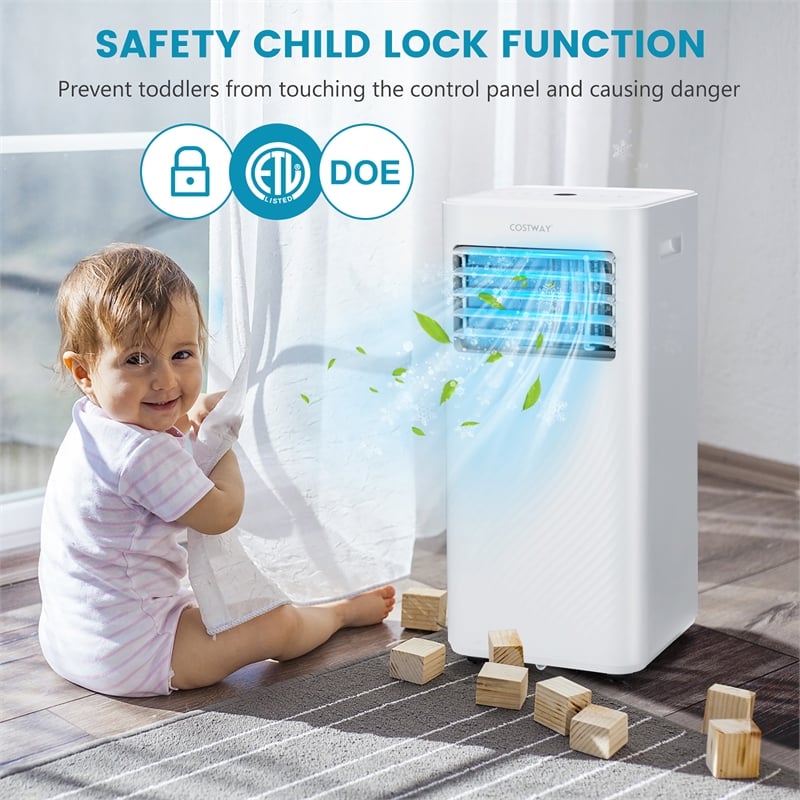 10000 BTU Portable Air Conditioner AC with Cool Fan Humidifier Sleep Mode
