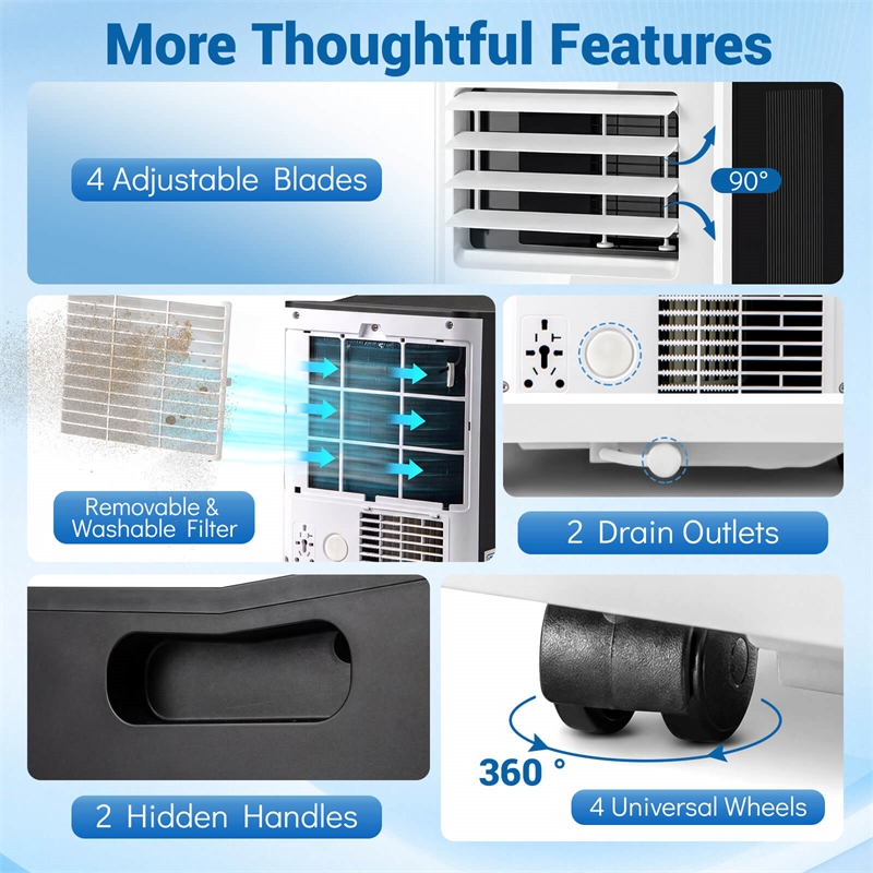 8000 BTU AC Cools Air Cooler with Fan Dehumidifier