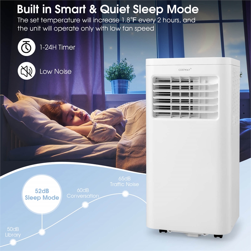 6000 BTU (10000 BTU ASHRAE) Portable Air Conditioner With Cool Dehum Fan