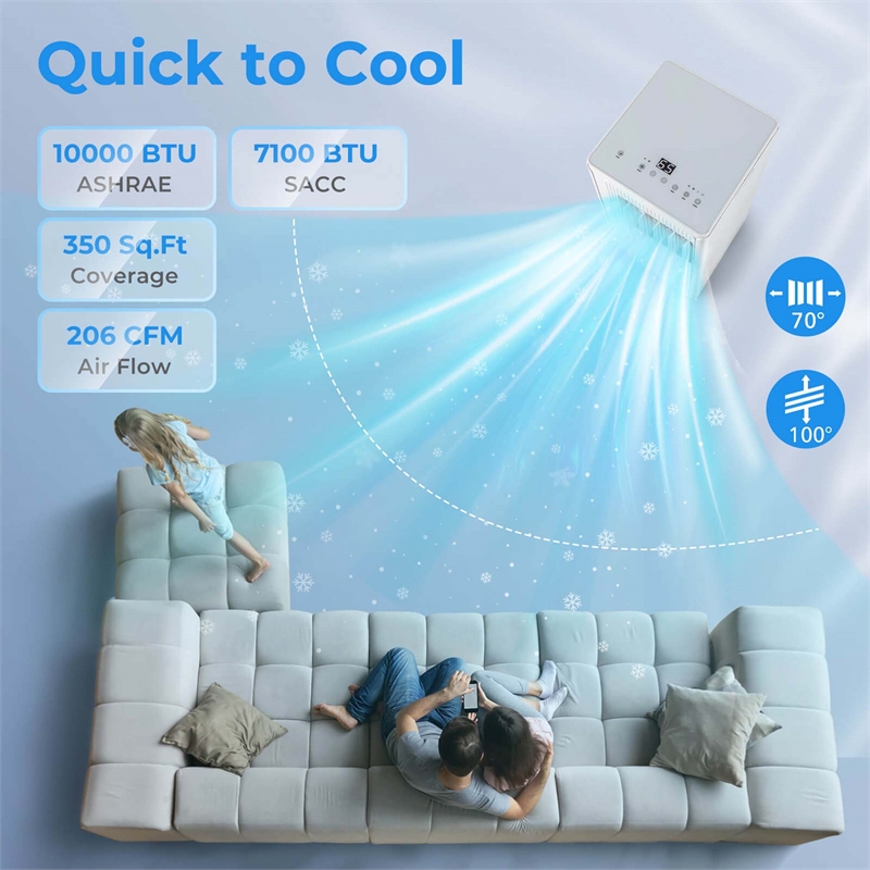 7100 BTU (10000 BTU ASHRAE) Portable Air Conditioner 10000 BTU AC Unit