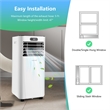 6000 BTU (10000 BTU ASHRAE) Portable Air Conditioner with Remote Control White