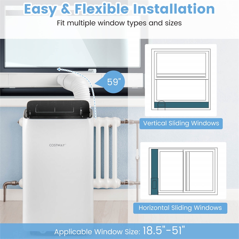 14000 BTU Inverter Portable Air Conditioner with APP Voiceand Remote Control