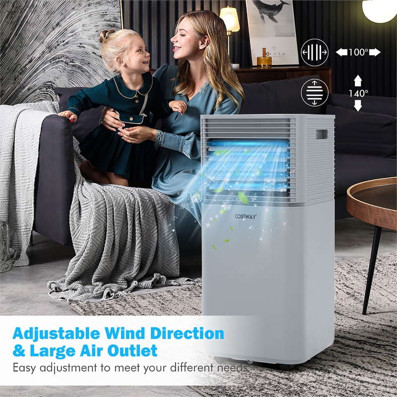 5000 BTU 8000 BTU ASHRAE Portable Air Conditioner Air Cooler Grey