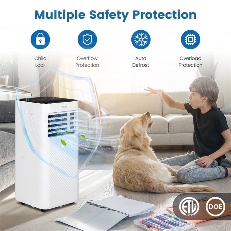 Portable Air Conditioner  6000 BTU (10000BTU ASHRAE)with Cool Fan Humidifier