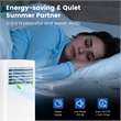8000 BTU Portable Air Conditioner with Dehumidifierand Fan Mode