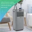 6000 BTU (10000 BTU ASHRAE) Portable Air Conditioner with Remote Control Gray
