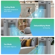 6000 BTU (10000 BTU ASHRAE) Portable Air Conditioner with Remote Control Gray
