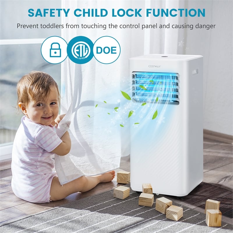5000 BTU (8000 BTU ASHRAE) Portable Air Conditioner  AC Unit Sleep Mode