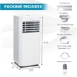 5000 BTU (8000 BTU ASHRAE) Portable Air Conditioner  AC Unit Sleep Mode