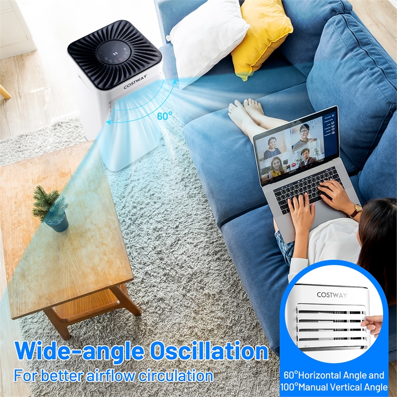 Portable Air Conditioner 6000 BTU (10000 BTU ASHRAE) Evaporative Air Cooler