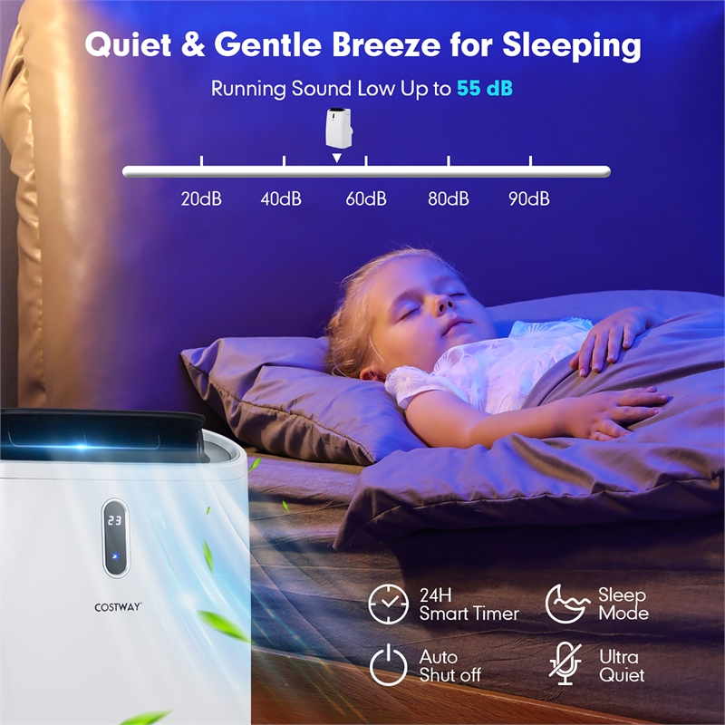 8800 BTU (12000 BTU ASHRAE) Portable Air Cooler with APPand WiFi Smart Control