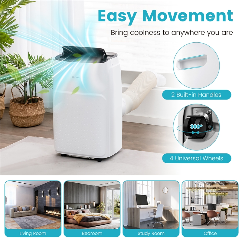13000 BTU Portable Air Conditioner with Cool Fan Heatand Dehumidifier