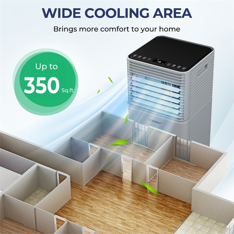 6000 BTU (10000 BTU ASHRAE) Portable Air Conditioner Air Cooler Gray