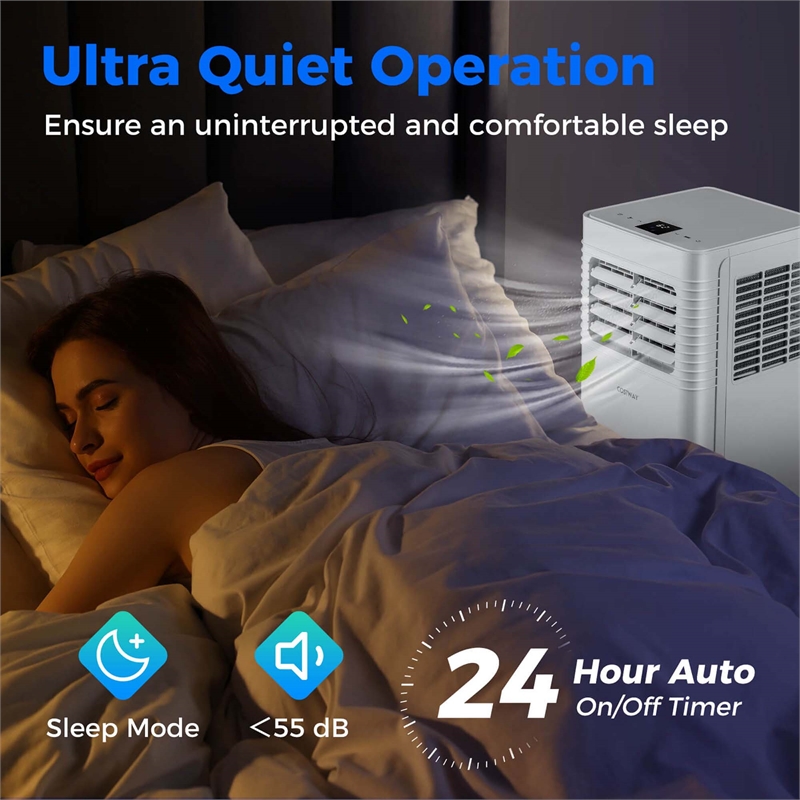 Portable Air Conditioner 8000 BTU AC Unit with Fanand Dehumidifier Sleep Mode