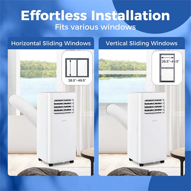 Portable Air Conditioner 8000 BTU AC Unit with Fanand Dehumidifier Sleep Mode