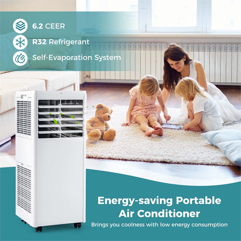 5000 BTU (8000 BTU ASHRAE) Portable Air Conditioner with 24H Timer