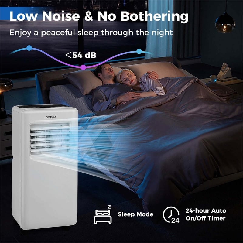 8000 BTU Portable Air Conditioner Air Cooler with Fanand Dehumidifier