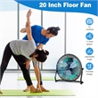 20 Inches High Velocity Floor Fan with 3 Powerful Speeds Black