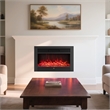 33inch Electric Fireplace Insert 750W Recessed Fireplace Heater Black