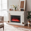 33inch Electric Fireplace Insert 750W Recessed Fireplace Heater Black
