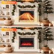 33inch Electric Fireplace Insert 750W Recessed Fireplace Heater Black