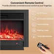 33inch Electric Fireplace Insert 750W Recessed Fireplace Heater Black