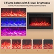 33inch Electric Fireplace Insert 750W Recessed Fireplace Heater Black