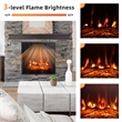 18inch Electric Fireplace Inserts and Freestanding Adjustable Heater Black