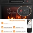 18inch Electric Fireplace Inserts and Freestanding Adjustable Heater Black