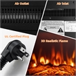 18inch Electric Fireplace Inserts and Freestanding Adjustable Heater Black