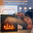 18inch Electric Fireplace Inserts and Freestanding Adjustable Heater Black