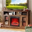 18inch Electric Fireplace Insert with 1500W Fireplace Heater Black