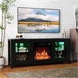 58inch Fireplace TV Stand 18inch Electric Fireplace Remote Controls Black
