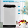 Full Automatic Washing Machine 1.5 CuFt 11 LBS Spin Dryer Gray